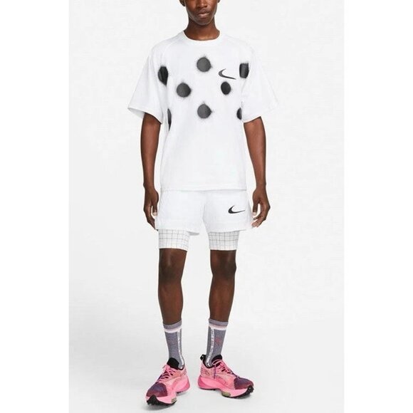 Nike x Off-White Spray Dot T-Shirt Men’s Size Medium CU2477-100 White/Black - Picture 3 of 3